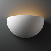 Contemporary Ambiance Really Big Quarter Sphere Wall Sconce - Justice Design CER-1100-BIS