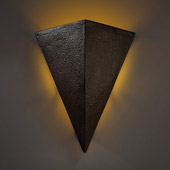 Contemporary Ambiance Really Big Triangle Outdoor Wall Sconce - Justice Design CER-1140W-HMIR