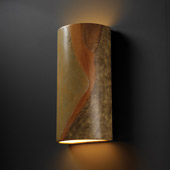 Ambiance Really Big Cylinder Outdoor Wall Sconce - Justice Design CER-1165W-SLHY
