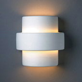 Contemporary Ambiance Large Step Outdoor Wall Sconce - Justice Design CER-2215W-BIS