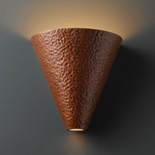 Contemporary Ambiance Cut Cone Wall Sconce - Justice Design CER-2410-HMCP