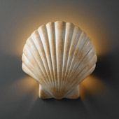 Novelty Ambiance Scallop Shell ADA Wall Sconce - Justice Design Group CER-3730-SEAS