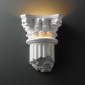 Traditional Ambiance Corinthian Column Wall Sconce - Justice Design Group CER-4700-BIS