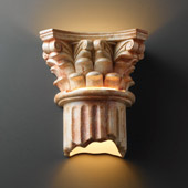 Traditional Ambiance Corinthian Column Wall Sconce - Justice Design CER-4705-STOA