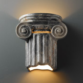 Traditional Ambiance Ionic Column Wall Sconce - Justice Design CER-4715-STOS
