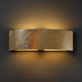 Contemporary Ambiance ADA Arc Wall Sconce - Justice Design CER-5205-SLHY