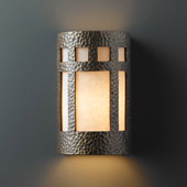 Craftsman/Mission Ambiance Small ADA Prairie Window Wall Sconce - Justice Design CER-5345-HMBR