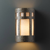 Craftsman/Mission Ambiance Large ADA Prairie Window Wall Sconce - Justice Design CER-5355-HMBR