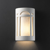 Craftsman/Mission Ambiance Small ADA Arch Window Outdoor Wall Sconce - Justice Design CER-5380W-BIS