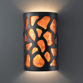 Casual Ambiance Small ADA Cobblestones Wall Sconce - Justice Design CER-5445-CRB-MICA