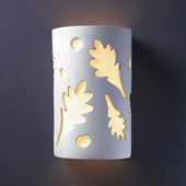Casual Ambiance Small ADA Oak Leaves Wall Sconce - Justice Design CER-5465-BIS