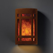 Craftsman/Mission Ambiance Small ADA Craftsman Window Wall Sconce - Justice Design CER-5485-RRST-MICA