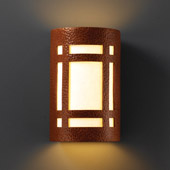 Craftsman/Mission Ambiance Large ADA Craftsman Window Wall Sconce - Justice Design CER-5495-HMCP