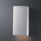 Ambiance Large ADA Rectangle Wall Sconce With Perforations - Justice Design CER-5960-BIS