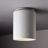 Radiance Cylinder Flush Mount Ceiling Fixture - Justice Design CER-6105-BIS