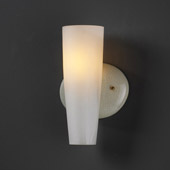 Transitional Euro Classics Ovalesque Torch Wall Sconce - Justice Design CER-7025-CKC-GWST-BRSS