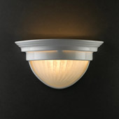 Traditional Ambiance Teardrop Wall Sconce - Justice Design CER-7220-WHT-GWST