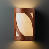 Transitional Ambiance Large Lantern Wall Sconce - Justice Design CER-7335-HMCP
