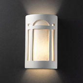 Craftsman/Mission Ambiance Large Arch Window Outdoor Wall Sconce - Justice Design CER-7395W-BIS