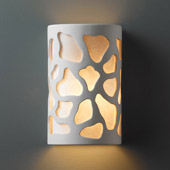 Casual Ambiance Small Cobblestones Outdoor Wall Sconce - Justice Design CER-7445W-BIS