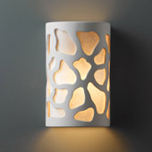Casual Ambiance Large Cobblestones Outdoor Wall Sconce - Justice Design CER-7455W-BIS
