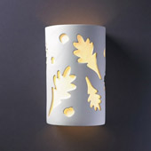Casual Ambiance Large Oak Leaves Wall Sconce - Justice Design Group CER-7475