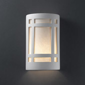 Craftsman/Mission Ambiance Small Craftsman Window Wall Sconce - Justice Design CER-7485-BIS