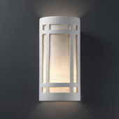 Craftsman/Mission Ambiance Really Big Craftsman Window Outdoor Wall Sconce - Justice Design CER-7497W-BIS