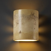 Casual Sun Dagger Small Cylinder Wall Sconce - Justice Design CER-9010-TRAG-NCUT