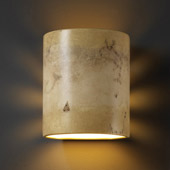 Casual Sun Dagger Small Cylinder Outdoor Wall Sconce - Justice Design CER-9010W-TRAG-NCUT