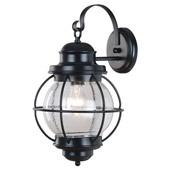 Traditional Hatteras Indoor / Outdoor Wall Lantern - Kenroy Home 90963BL