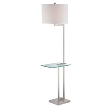Lite Source LS-81746PS/WHT Rudko Floor Lamp With Glass Table