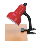 Contemporary Clip-On Clip-On Desk Lamp - Lite Source LS-111RED