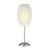 Contemporary Egg Table Lamp - Lite Source LS-2875SS/WHT