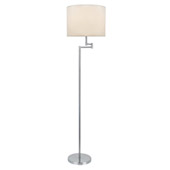 Contemporary Durango Swing Arm Floor Lamp - Lite Source LS-82215PS/WHT