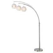 Contemporary Deion Floor Lamp - Lite Source LS-8871PS/WHT
