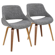LumiSource CH-FBCONL WLGY2 Fabrico Chairs (Set of 2)