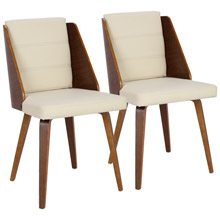 LumiSource CH-GALNL WL+CR2 Galanti Dining Chairs (Set of 2)