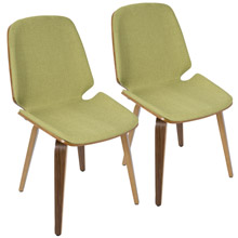 LumiSource CH-SER WL+GN2 Serena Dining Chairs (Set of 2)