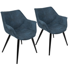 LumiSource CH-WRNG BU2 Wrangler Chairs (Set of 2)