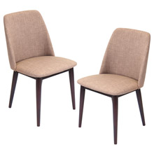 LumiSource CHR-TNT MBN+E2 Tintori Dining Chairs (Set of 2)