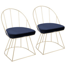 LumiSource DC-CNRY AU+BU2 Canary Dining Chairs (Set of 2)