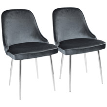 LumiSource DC-MARCL BU2 Marcel Dining Chairs (Set of 2)