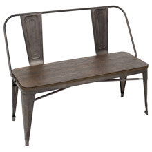 LumiSource DC-TW-OR BENCH Oregon Dining Bench