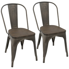 LumiSource DC-TW-OR DKESP2 Oregon Dining Chairs (Set of 2)