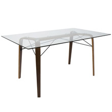 LumiSource DT-TRL6235 WLCL Trilogy Dining Table