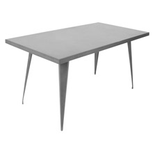 LumiSource DT-TW-AU6032 GY Austin Metal Dining Table