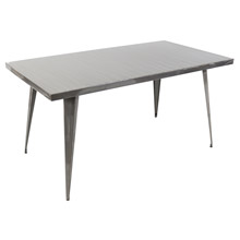 LumiSource DT-TW-AU6032 SV Austin Metal Dining Table