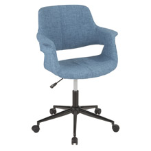 LumiSource OC-VFL BK+BU Vintage Flair Office Chair