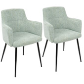 Andrew Dining Chairs (Set of 2) - LumiSource CH-ANDRW BKLGN2